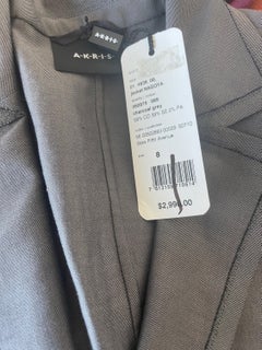 NWT Akris $3k Taglia 8 Grigio Nero Perline Seta Cotone Giacca Blazer Anni 2000 Saks 5th