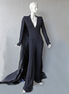 NWT Antonio Berardi "Finale" Jumpsuit with Dramatic Train Red Carpet Dressing