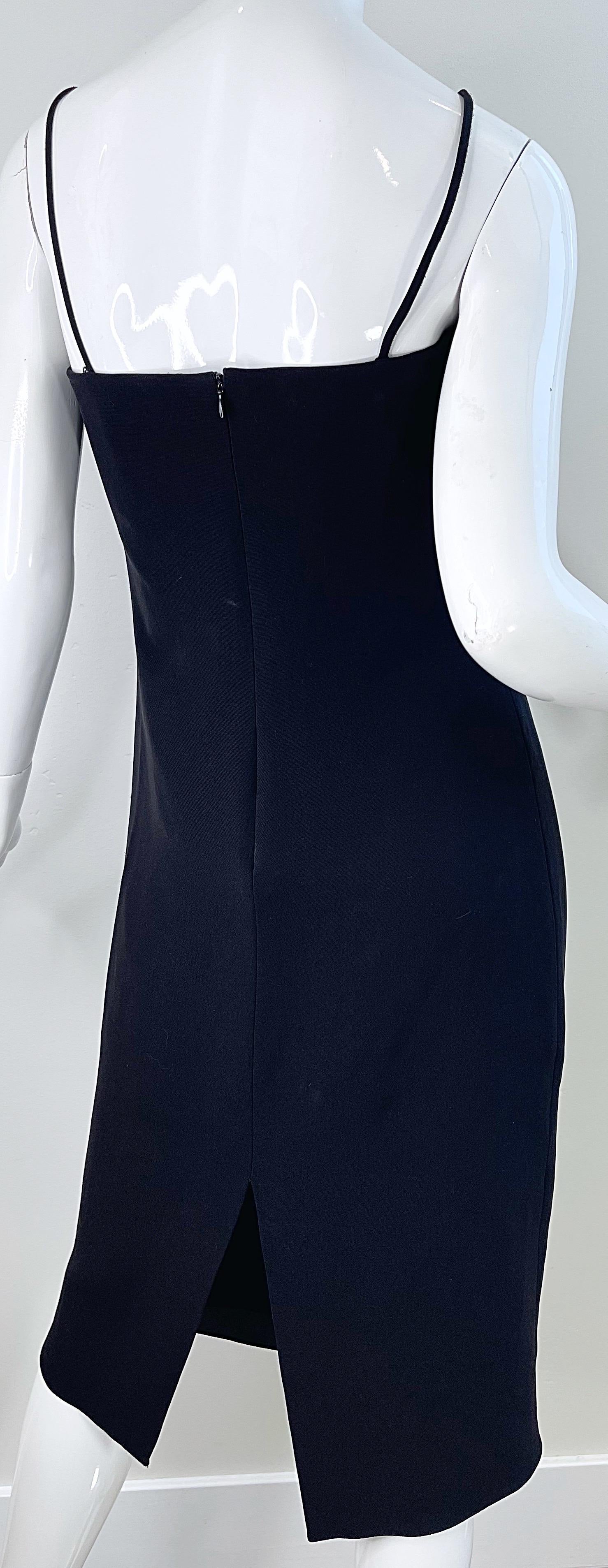 NWT Brandon Maxwell Spring 2018 Runway Size 2 / 4 Black Silk Dress LBD For Sale 5