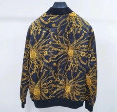 NWT Celine Black Navy Blue Bomber Jacket