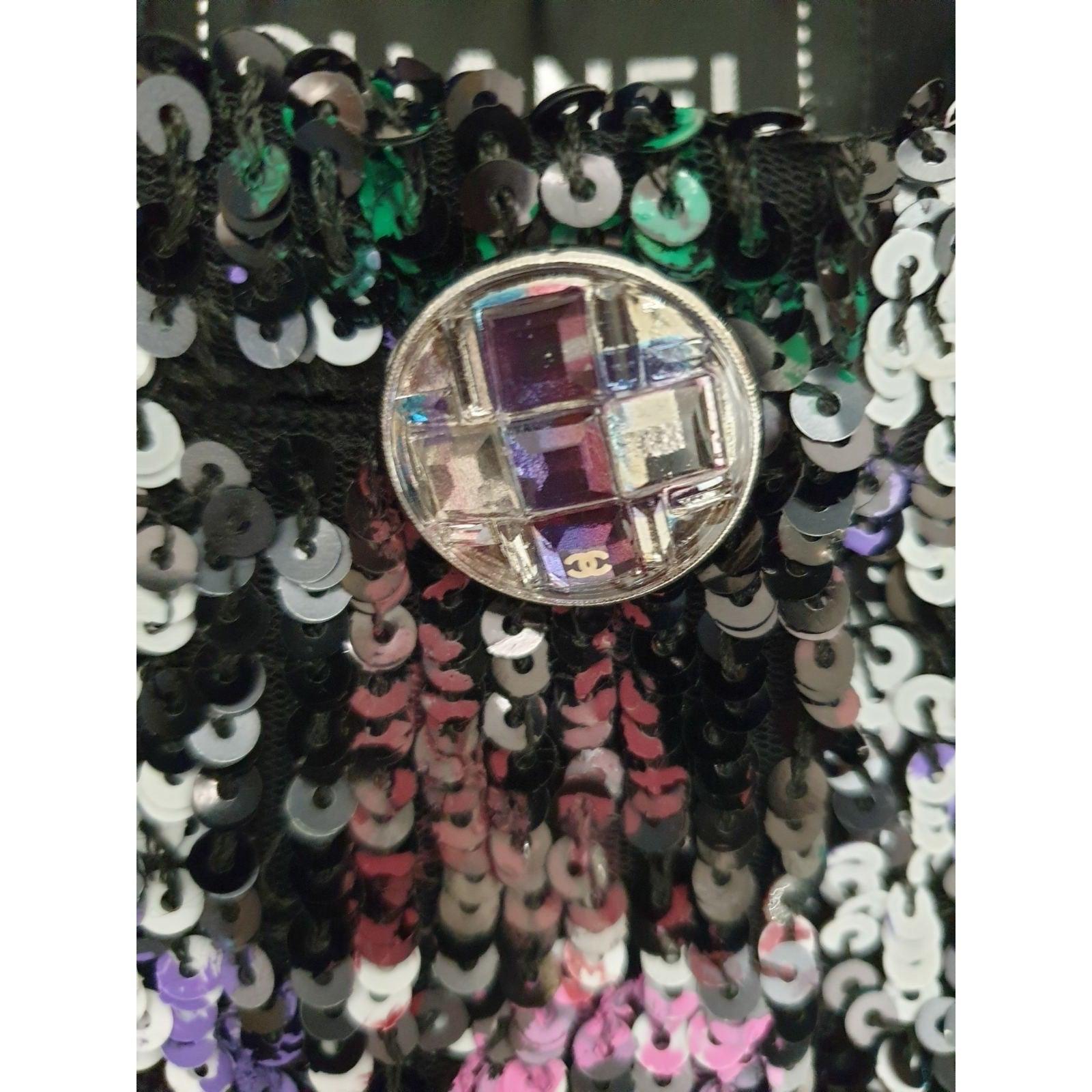 Nero NWT Chanel 2022 Florence, Giacca con paillettes, Taglia 36 in vendita
