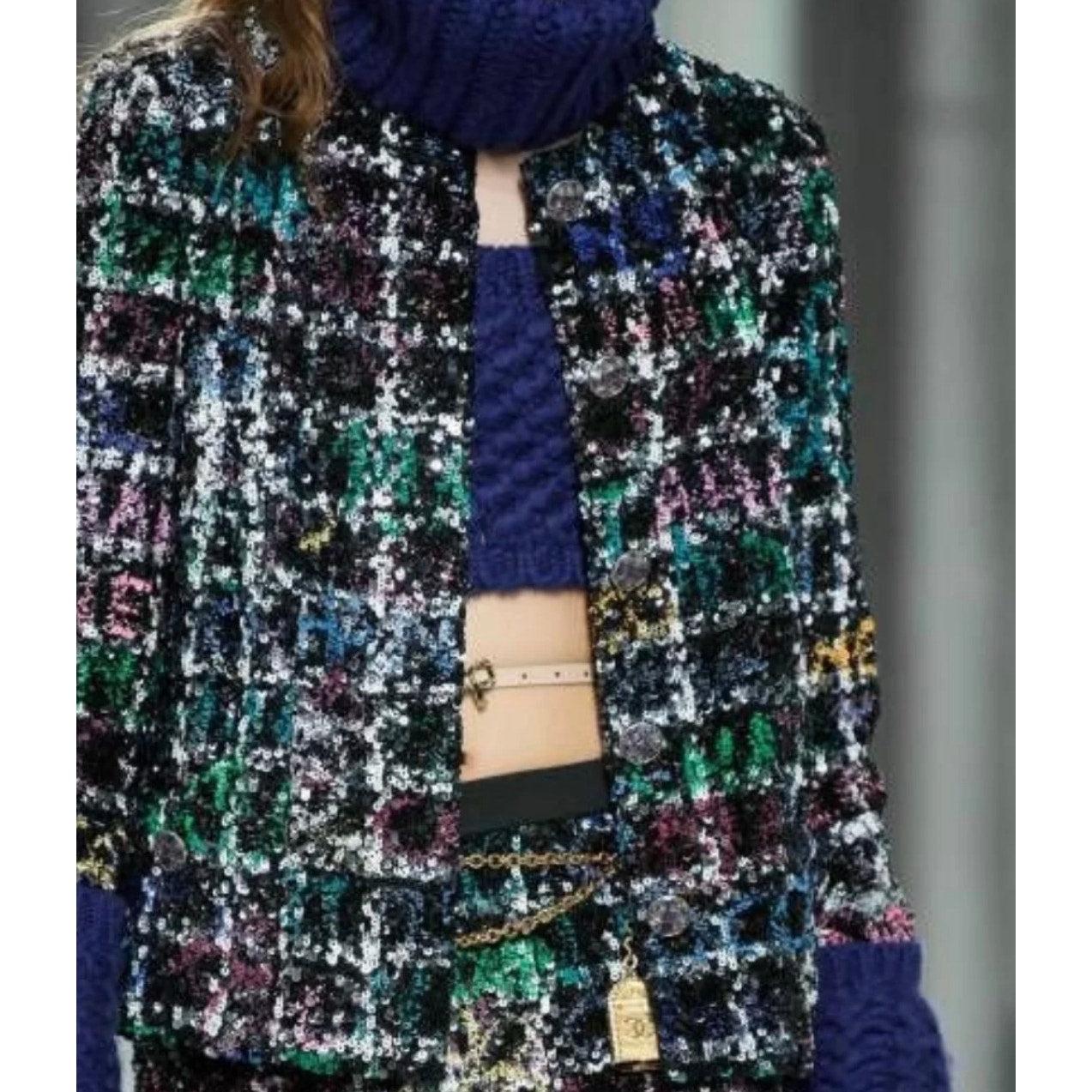 NWT Chanel 2022 Florence, Giacca con paillettes, Taglia 36 in vendita 3
