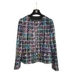 NWT CHANEL 2022 Florence Sequin Jacket, Size 36