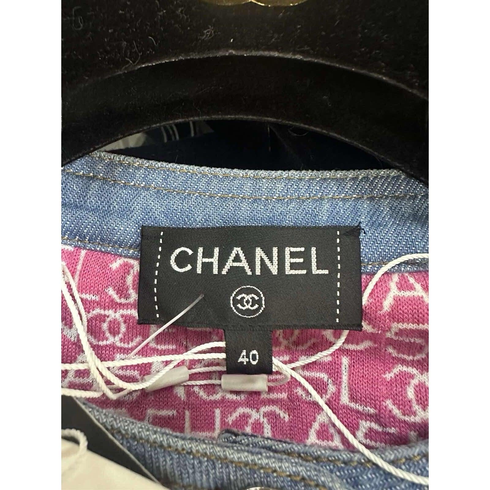 NWT Chanel 20P Giacca di jeans Sz.40 in vendita 5