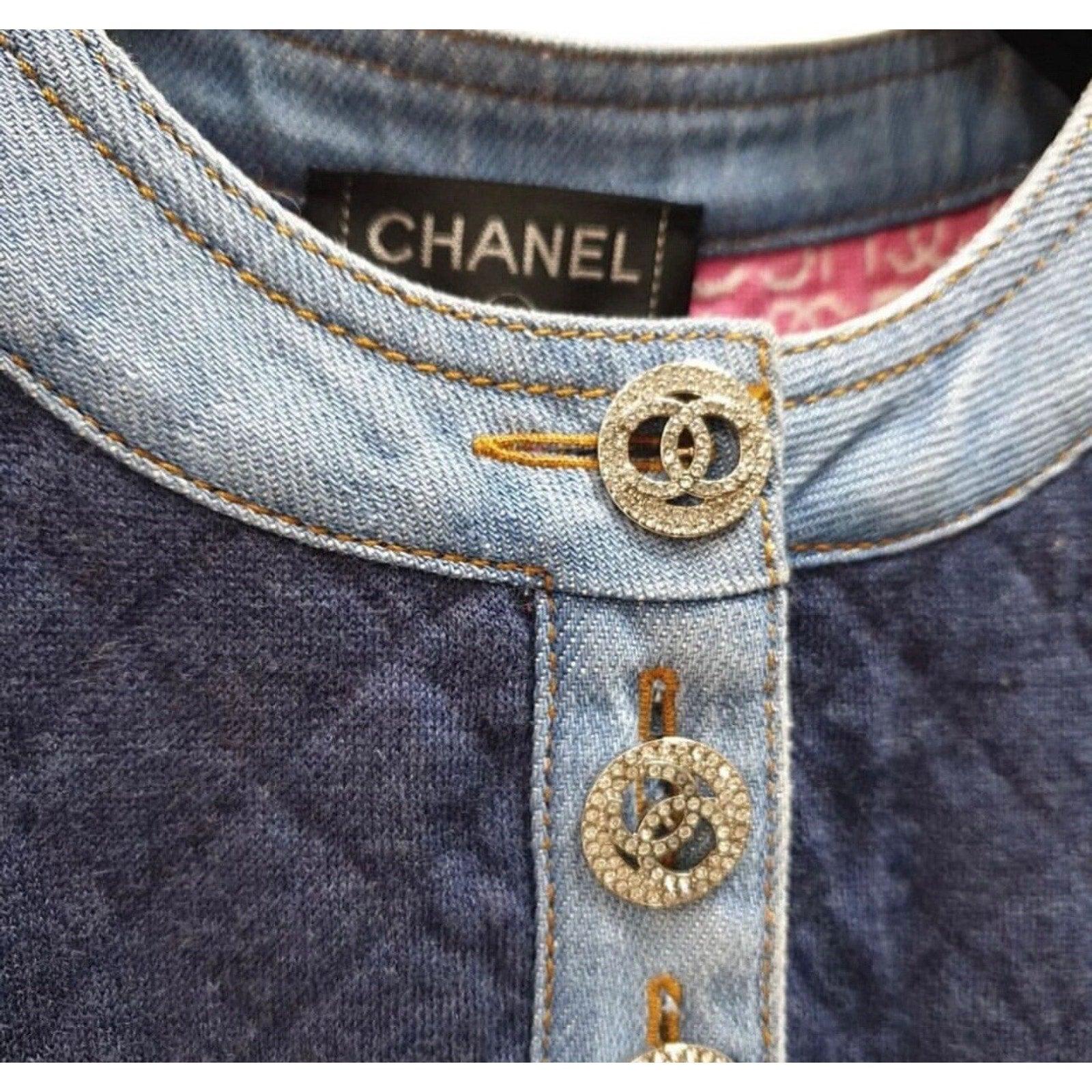 NWT Chanel 20P Giacca di jeans Sz.40 in vendita 3