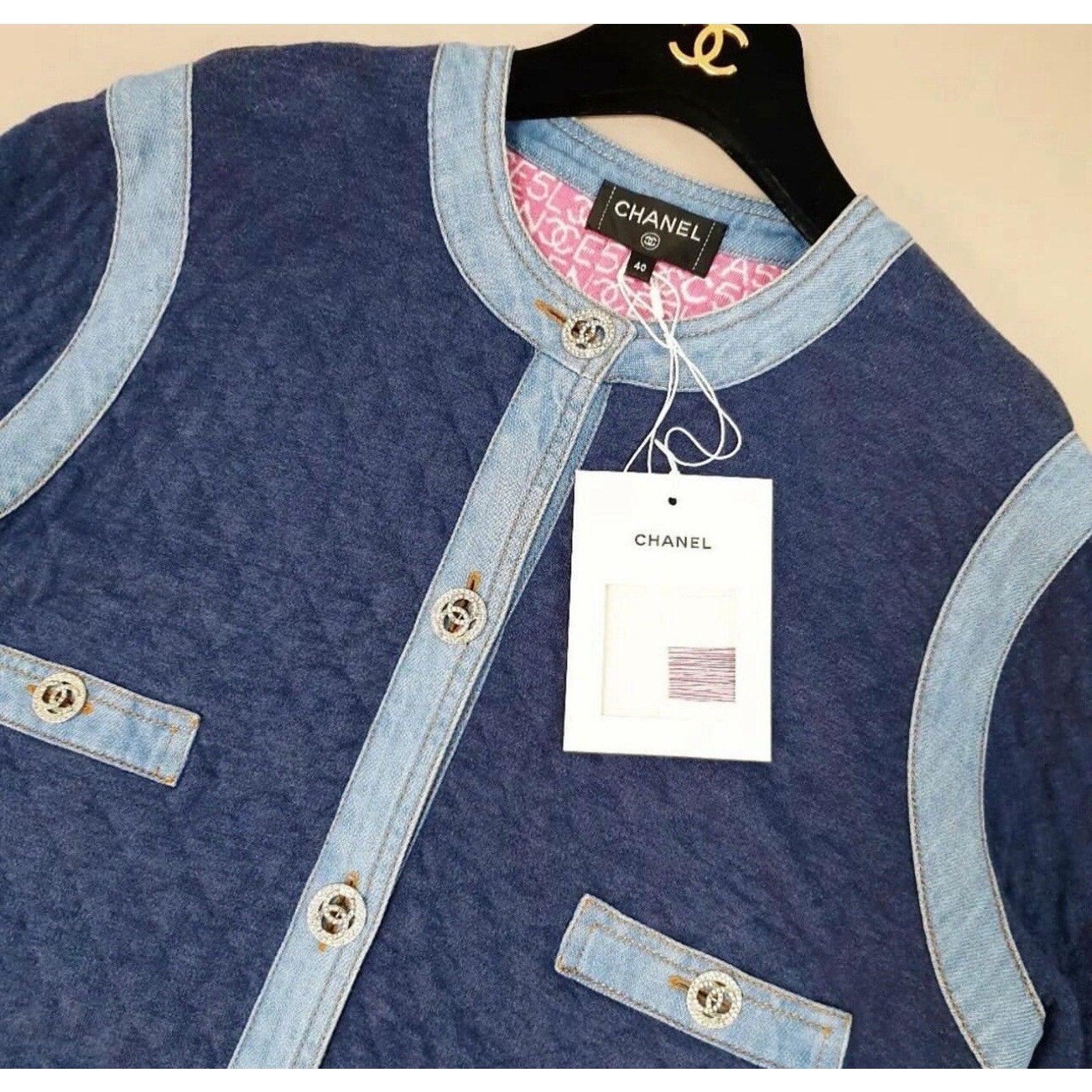 NWT Chanel 20P Giacca di jeans Sz.40 in vendita 4