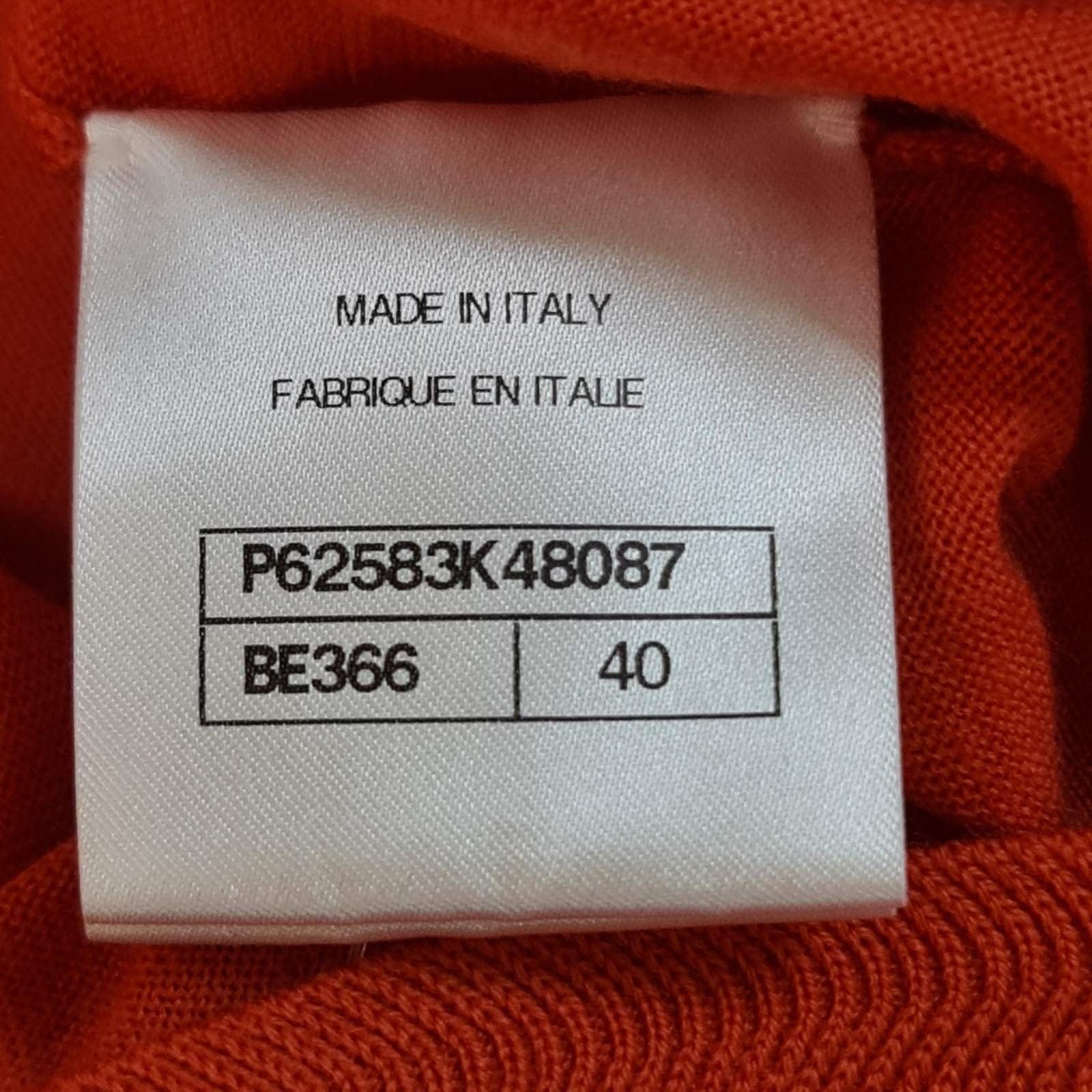 NWT Chanel Koralle rot CC Knöpfe Jersey Top Sz.40 Damen im Angebot