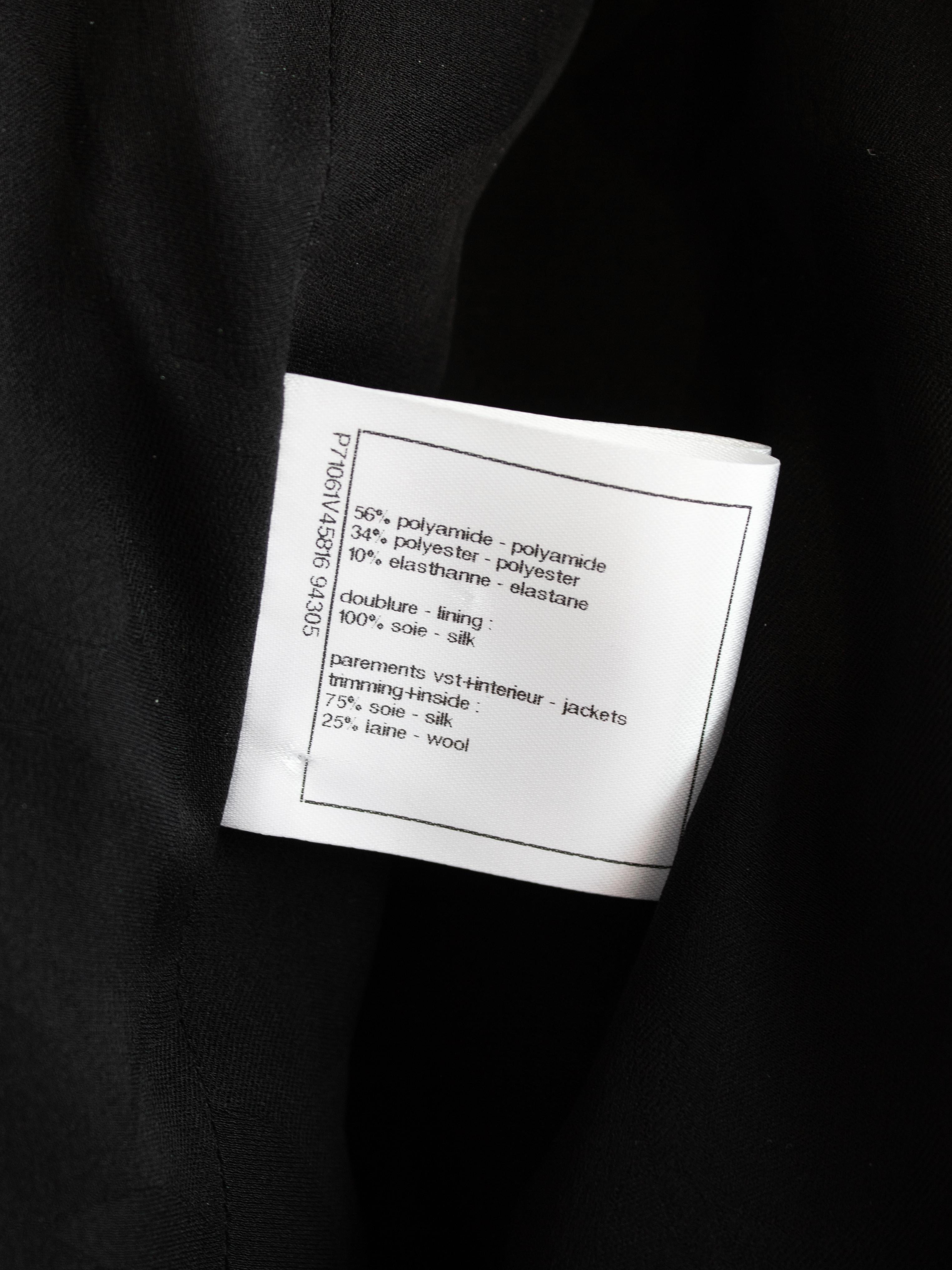 NWT Chanel F/W 2021 Metiers D'Art Chateau Des Dames Black Off-Shoulder Jacket 13