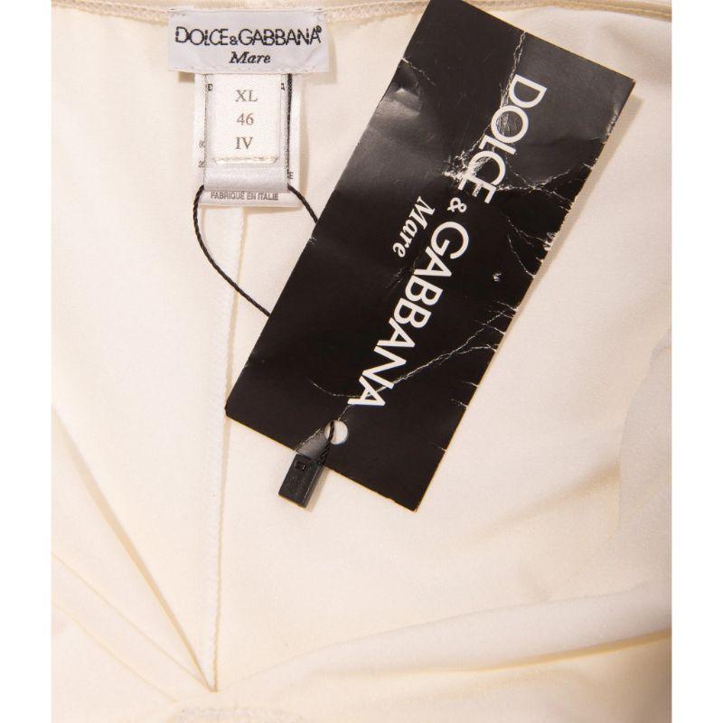 Women's NWT Dolce and Gabbana White Slip Dress with Chain Straps, 1990’s
