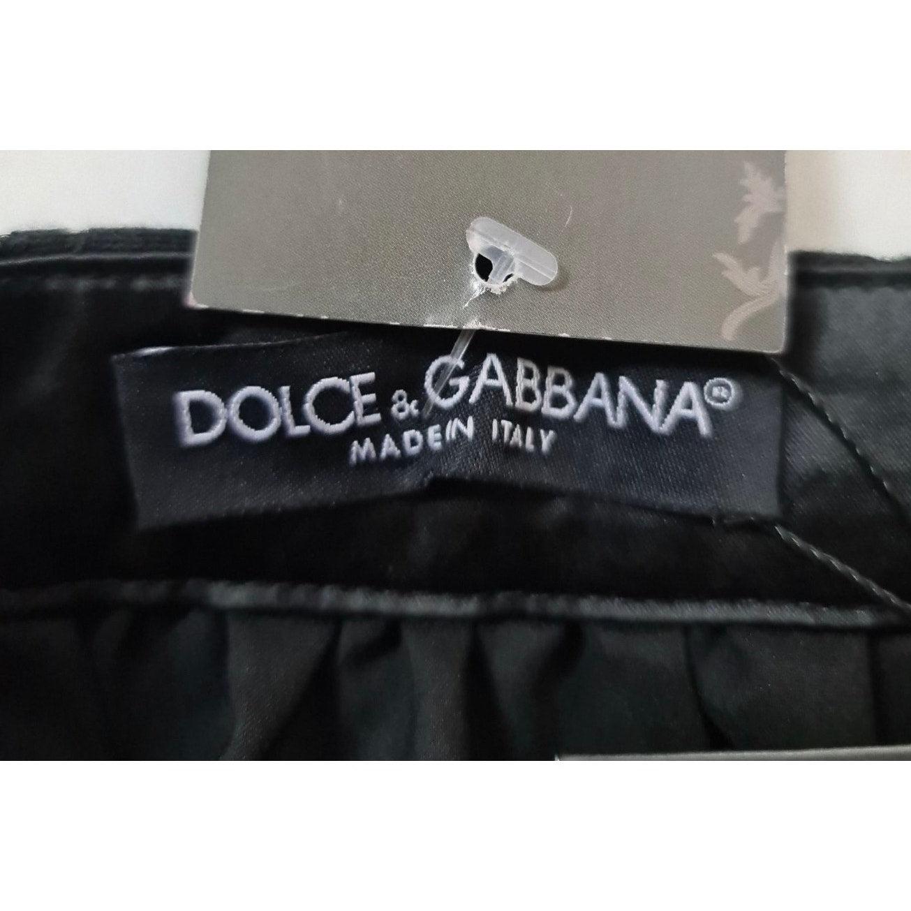 De las mujeres NWT Dolce & Gabbana Mini Falda de Encaje Floral Negra - Talla 38 en venta