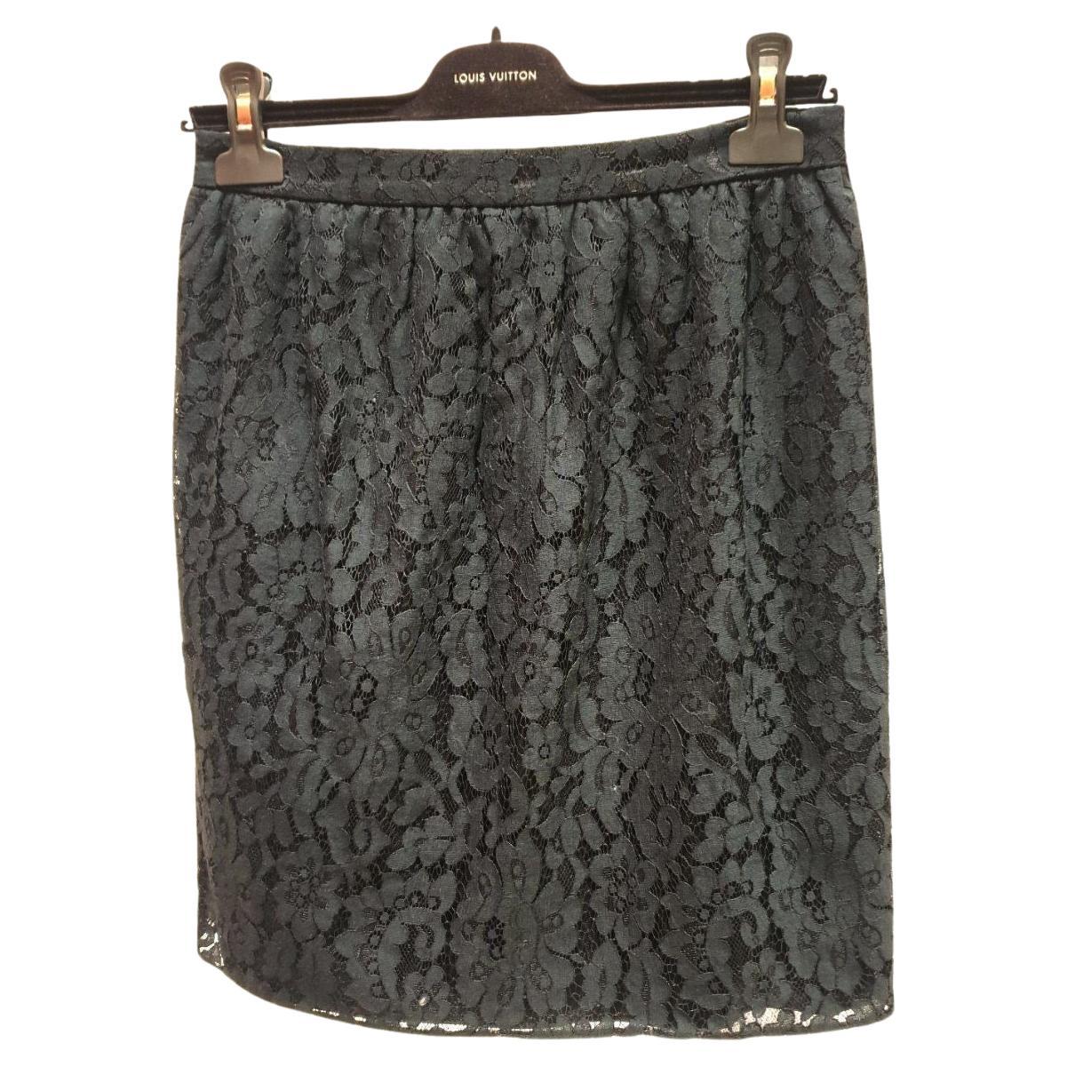 NWT Dolce & Gabbana Black Floral Lace Mini Skirt - Size 38