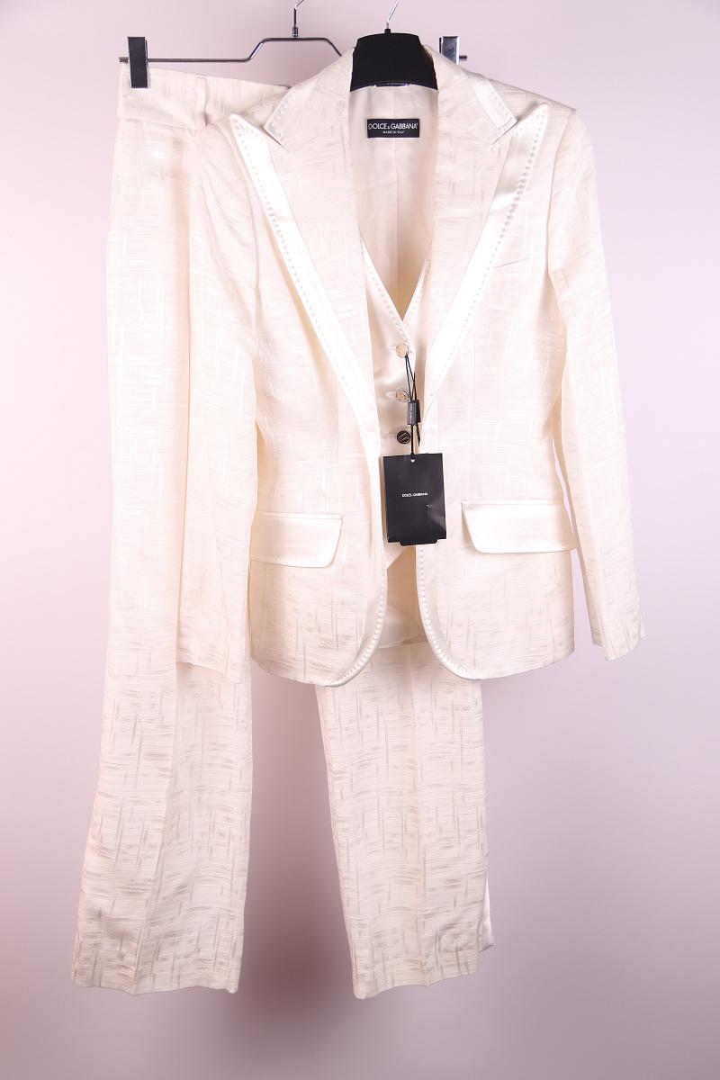 NWT Traje de seda Dolce & Gabbana Beige en venta