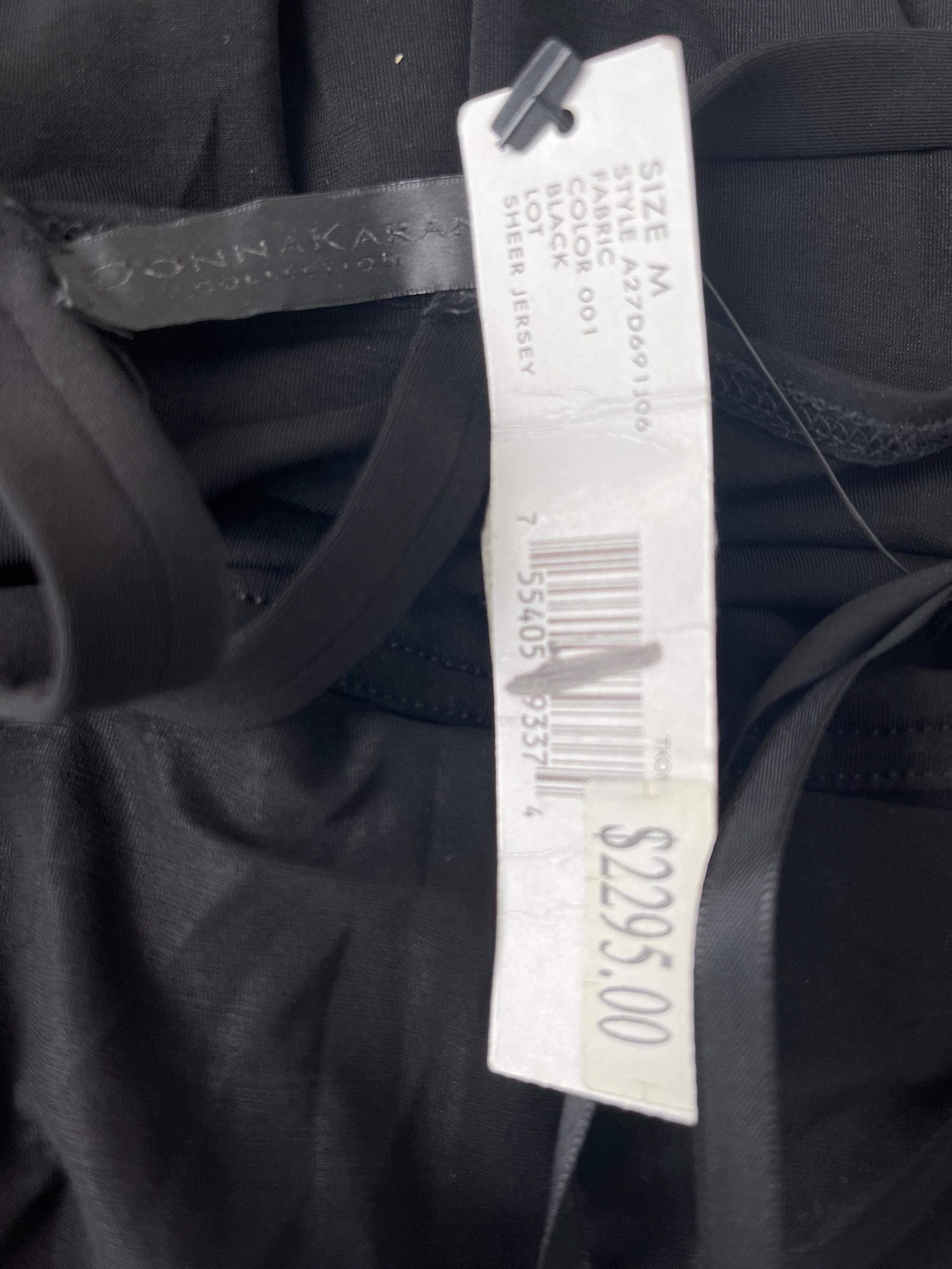 NWT Donna Karan Collection 2000s Black Cupo Spandex Jersey Sleeveless Dress Y2K In New Condition For Sale In San Diego, CA