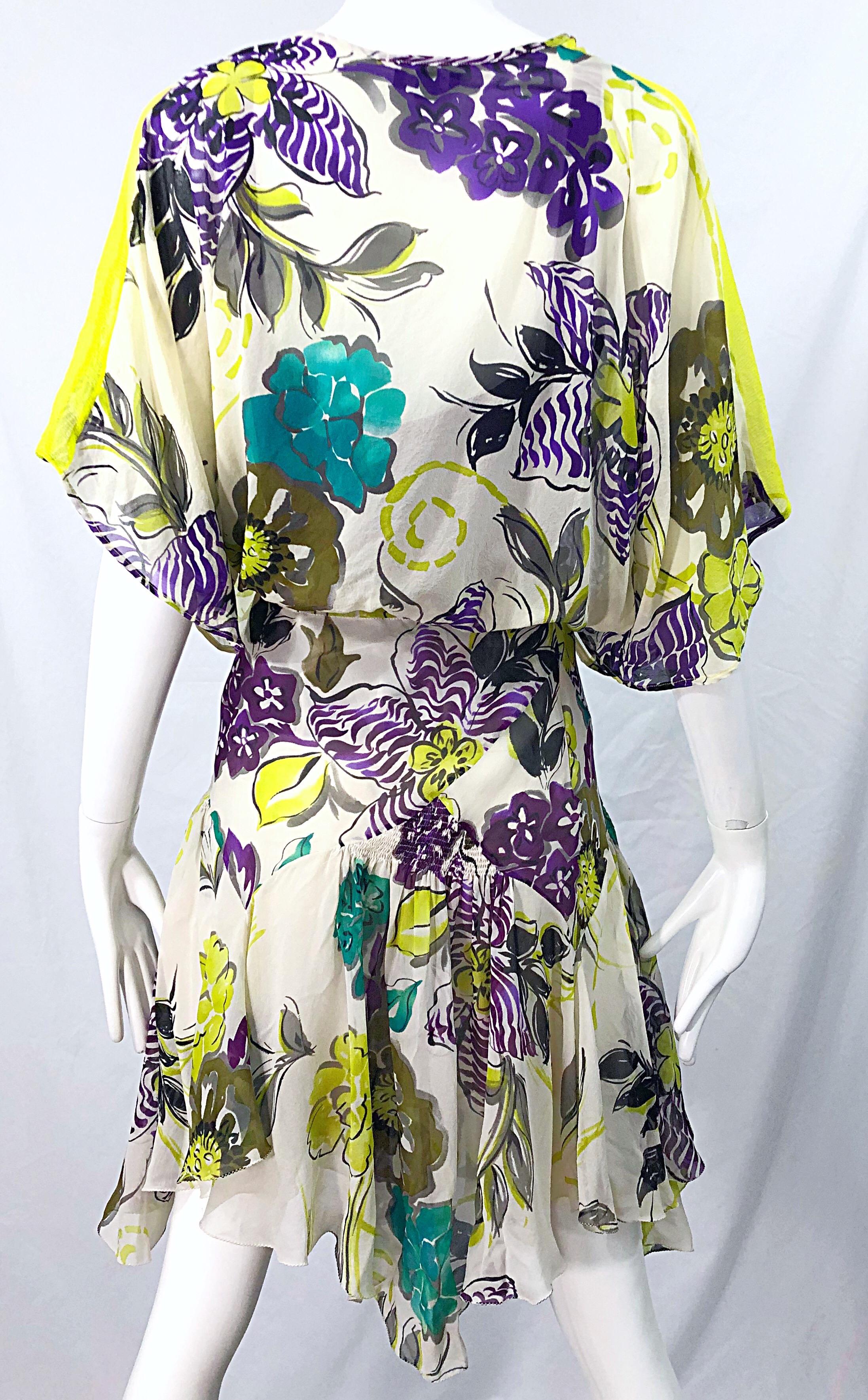 NWT Etro 2000s Size 44 US 8 - 10 Silk Chiffon Three Piece Skirt Top Bolero Dress For Sale 1