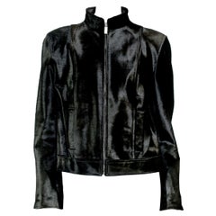 NWT F/W 1997 Gucci by Tom Ford Chaqueta de pelo de poni Verde oliva oscuro