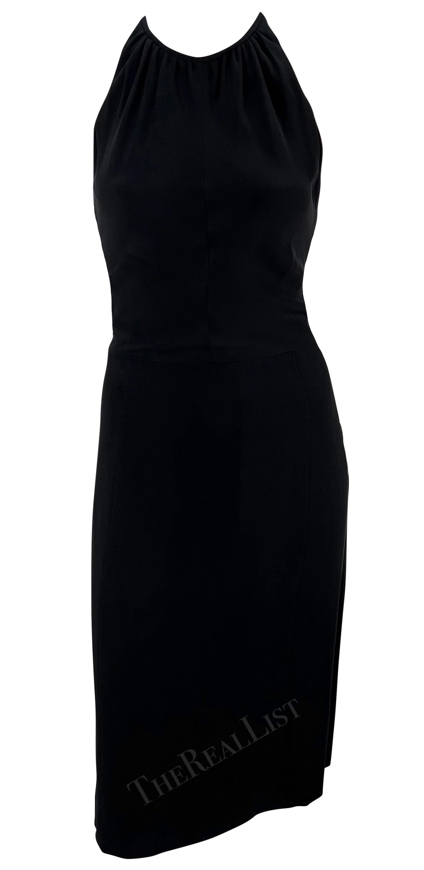 NWT F/W 2001 Valentino Garavani Anzeige Schwarzes perlenbesetztes rückenfreies Minikleid im Angebot 3