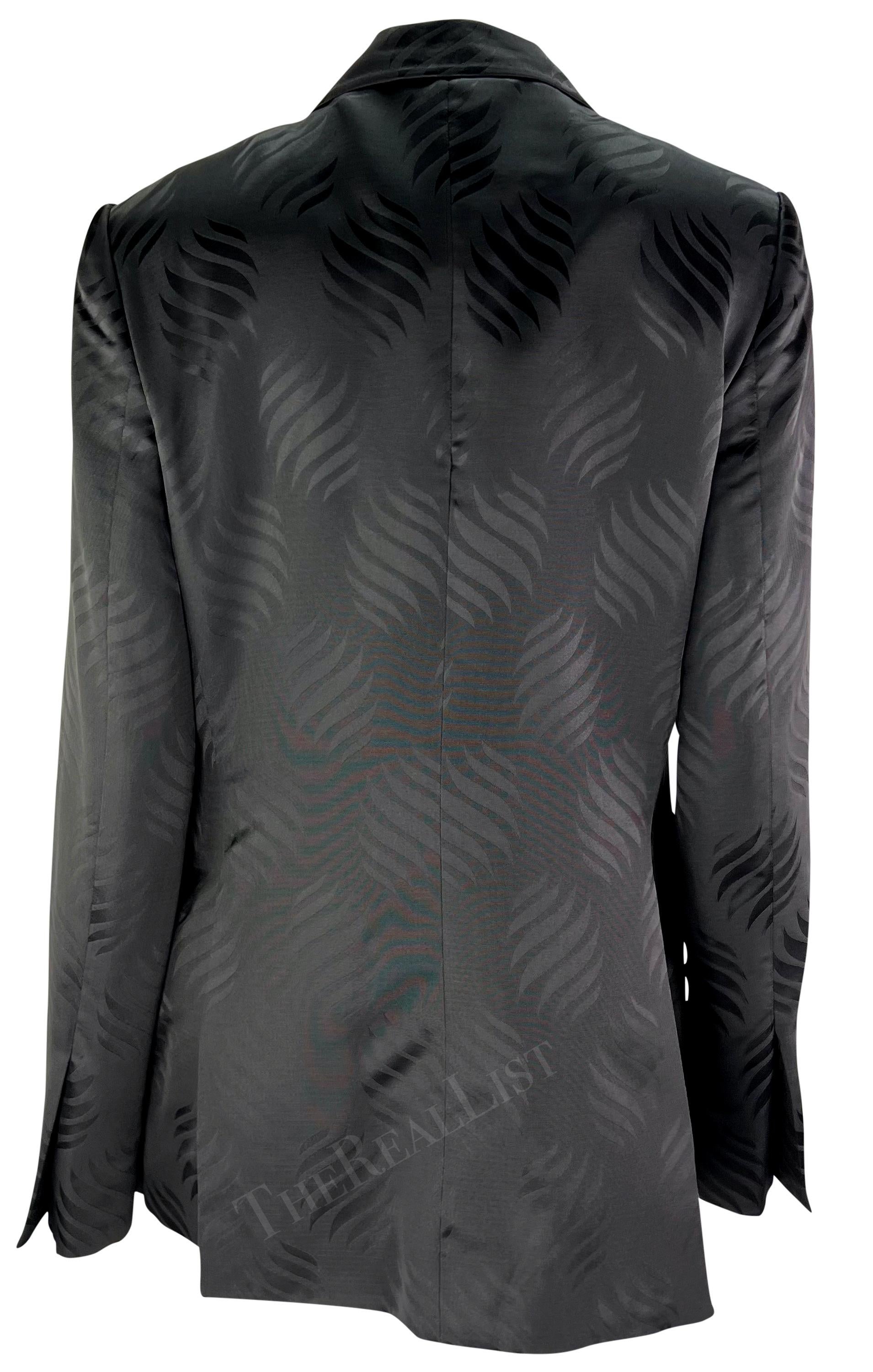 NWT A/I 2002 Gucci by Tom Ford Runway Ad Blazer viola scuro con motivo giapponese in vendita 1