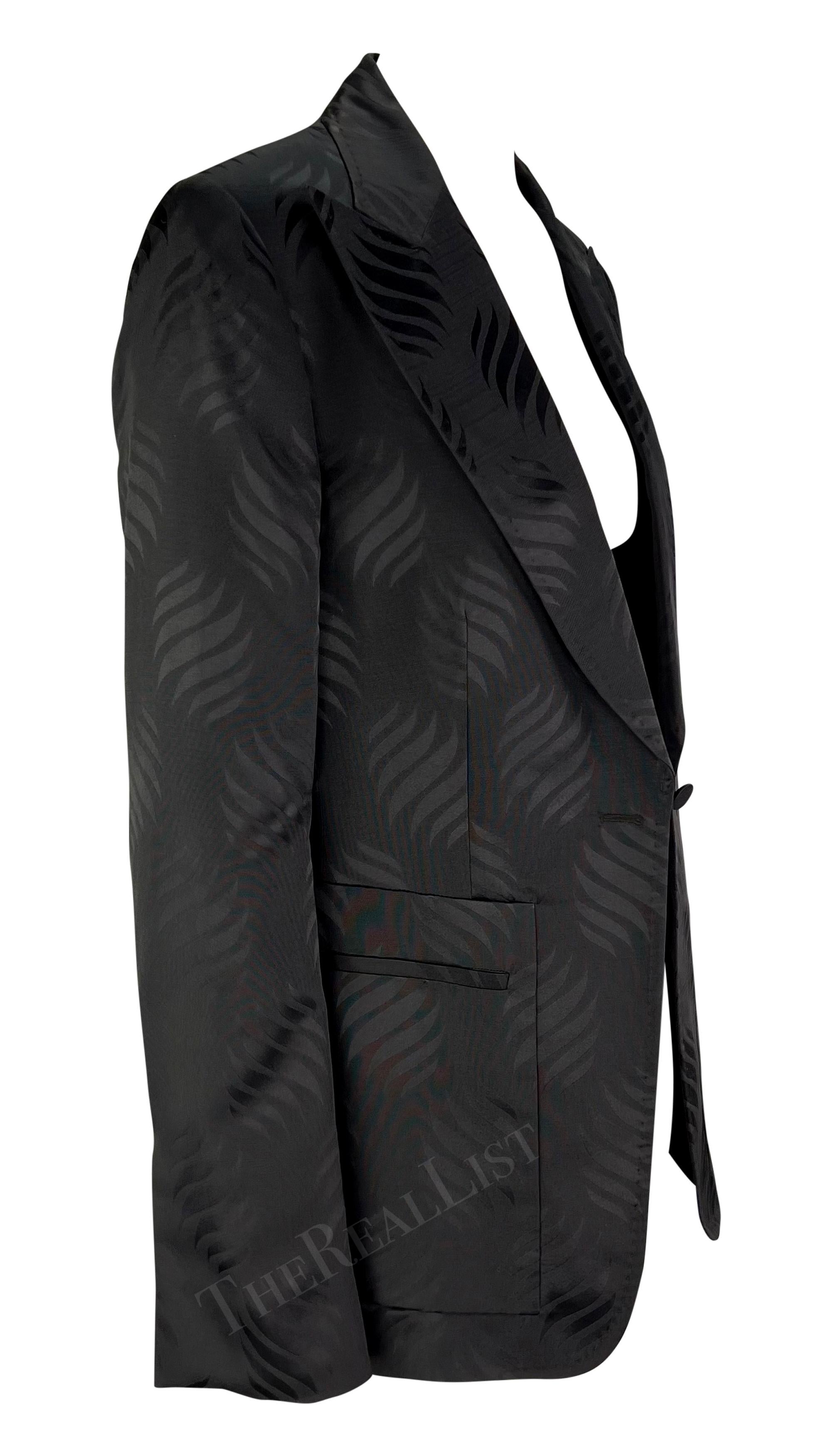 NWT A/I 2002 Gucci by Tom Ford Runway Ad Blazer viola scuro con motivo giapponese in vendita 2