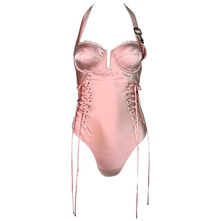 John Galliano for Christian Dior baby-pink corset hardcore bodysuit, Autumn/Winter 2003, offered by My Haute Wardrobe