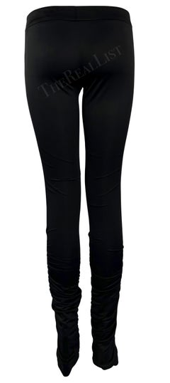 NWT F/W 2004 Gucci by Tom Ford Black Ruched Ribbon Trimmed Pants