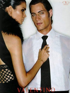 NWT F/W 2001 Valentino Garavani Ad Black Beaded Backless Mini Dress