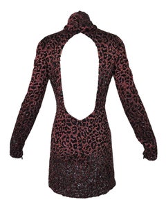 NWT F/W 2006 Gucci Runway Beaded L/S MOD Mini Dress