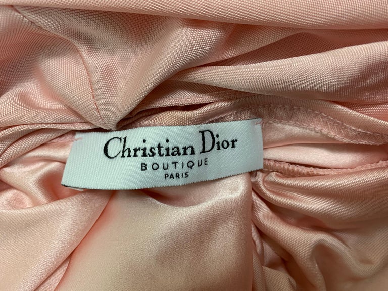 NWT FW 2003 Christian Dior John Galliano Runway Pink Plunging Crystal ...