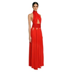 NWT Givenchy by Riccardo Tisci Micro Pleated Red Dress with Sexy Cut Outs