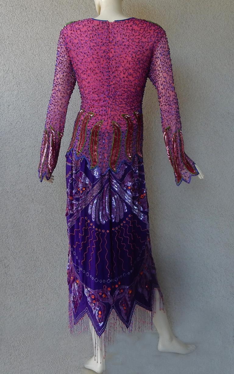 NWT Gucci $28K Deco Inspired Beaded Evening Dress For Sale 4