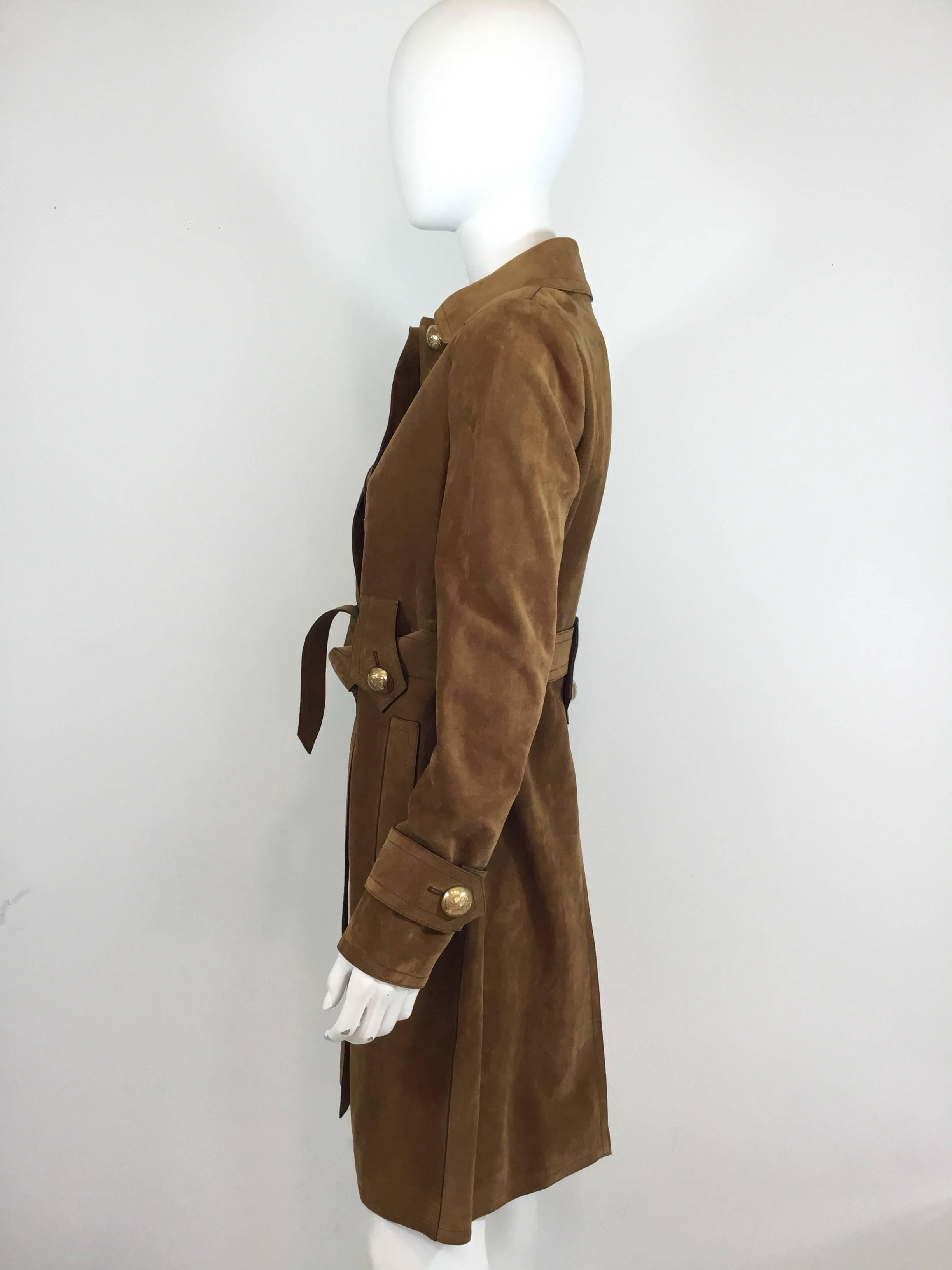 gucci suede trench coat