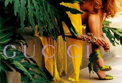 NWT Iconic Tom Ford for Gucci SS 2004 Green Corset with Bamboo Heel Shoes 36.5