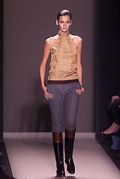 NWT Michael Kors Collection Fall 2001 Runway Size 10 Silk Horsebit Print Blouse