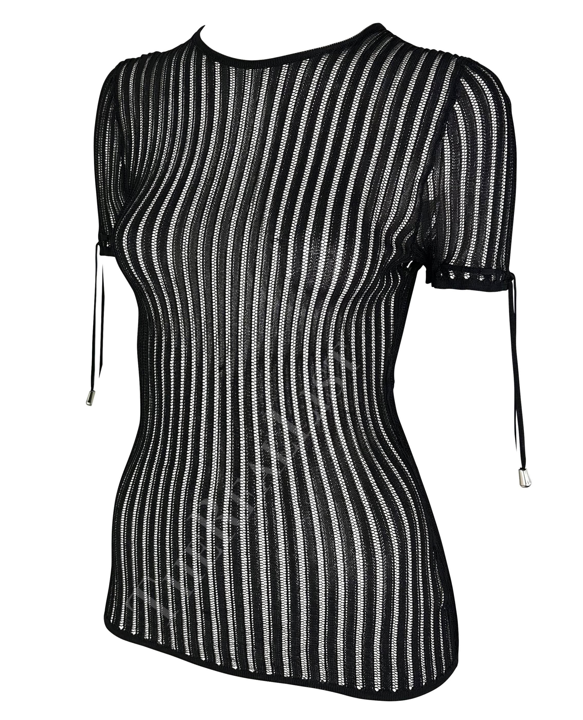 NWT Camisa de punto negro Versace by Donatella Versace de mediados de los años 2000 Negro en venta
