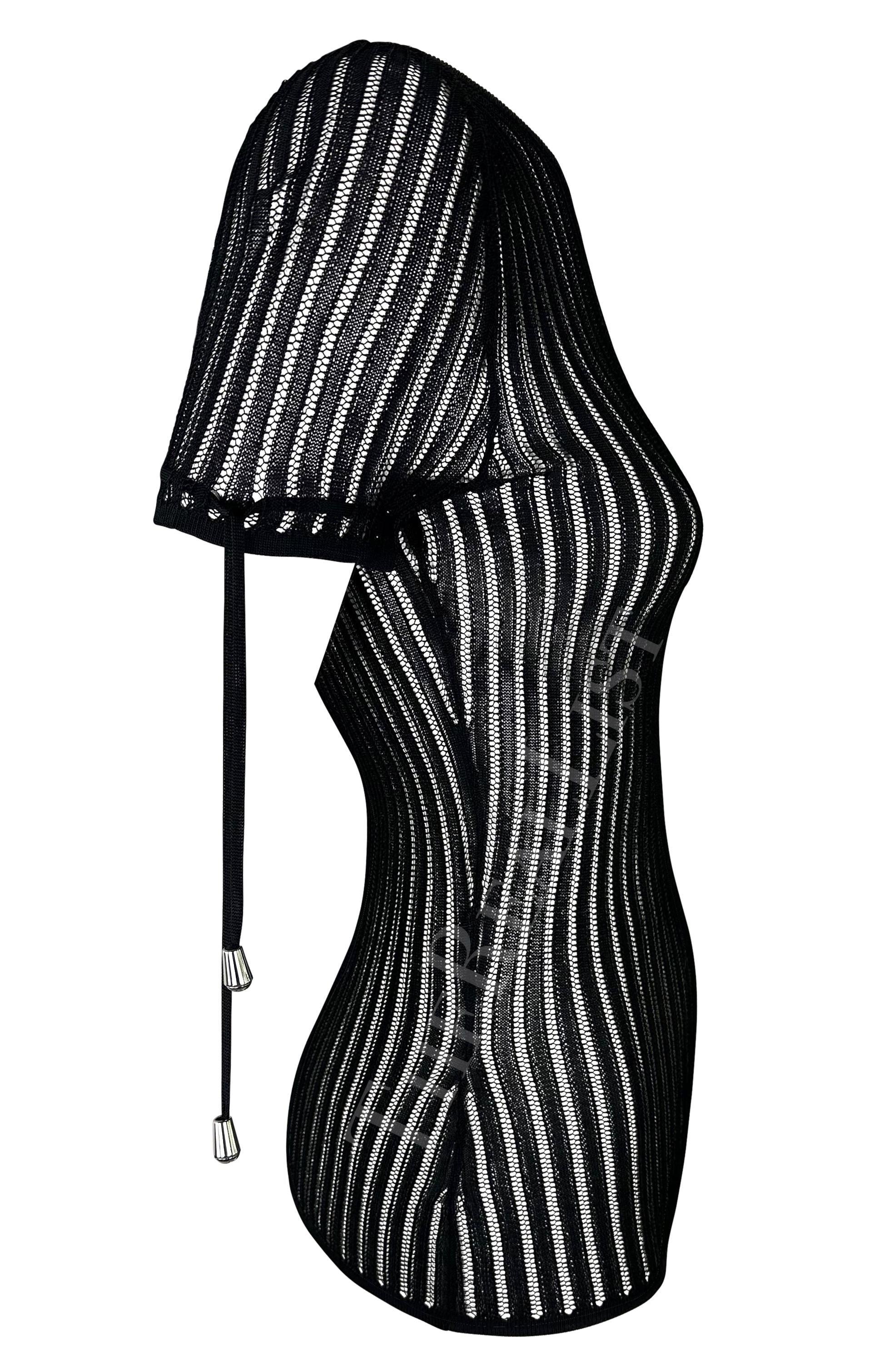 NWT Camisa de punto negro Versace by Donatella Versace de mediados de los años 2000 en venta 1