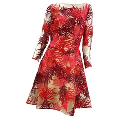 NWT Naeem Khan Vestido de tul coral totalmente bordado talla 10