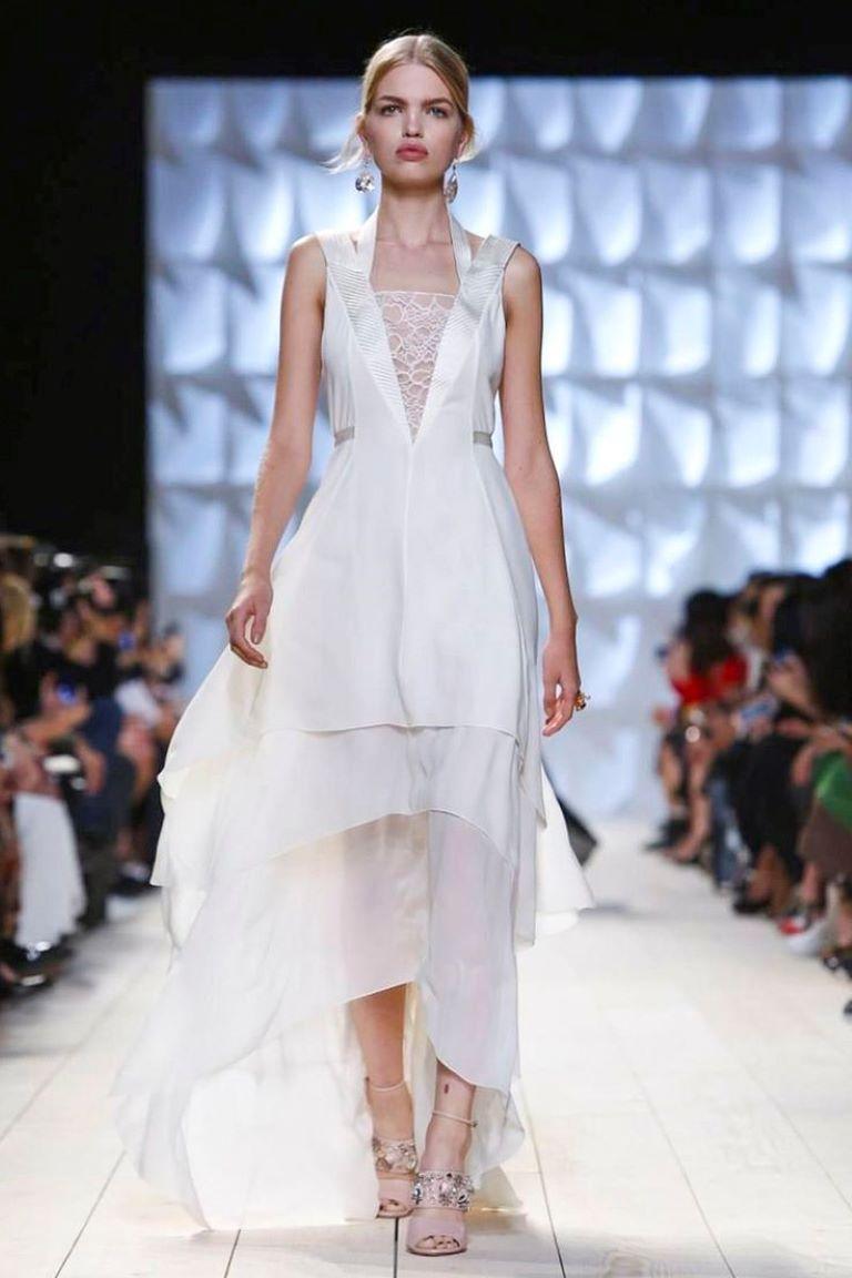 NWT Nina Ricci SS 2015 new wedding evening dress ivory gown Red Carpet For Sale 7