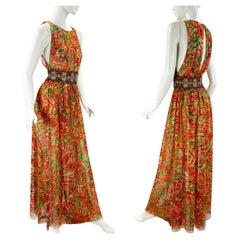 NWT Oscar de la Renta 2006 Tulle Dress with Hand-Beaded Wood Embellished Waist 4