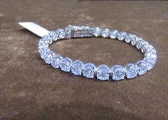 NWT Rare 18KT Gold Magnificent Certified Fancy 25CT Diamond Tennis Bracelet
