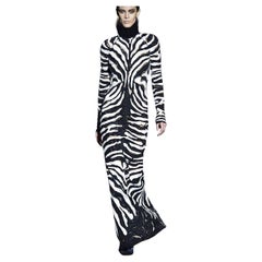 NWT Rare $23K Tom Ford Perlen Zebra Straußenfeder Kleid Kleid  Roter Teppich!