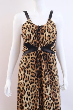 NWT ROBERTO CAVALLI Leopard Print Gown