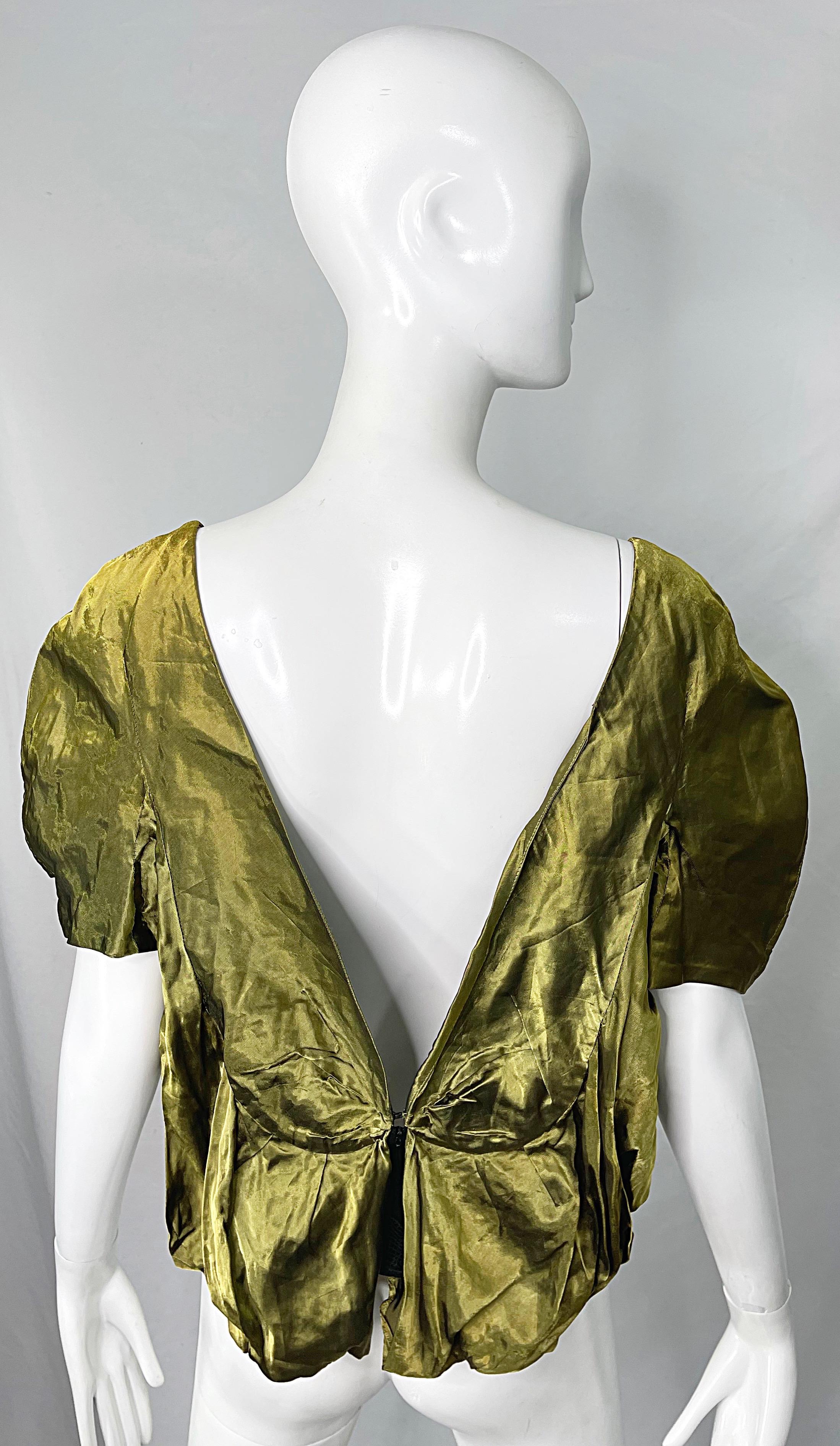 golden crop top blouse