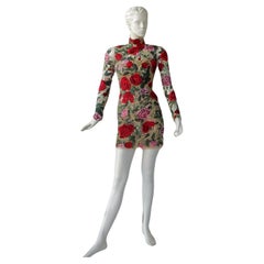 NEU Laufsteg Oscar de la Renta begehrtes, floral besticktes Minikleid mit Blumenstickerei