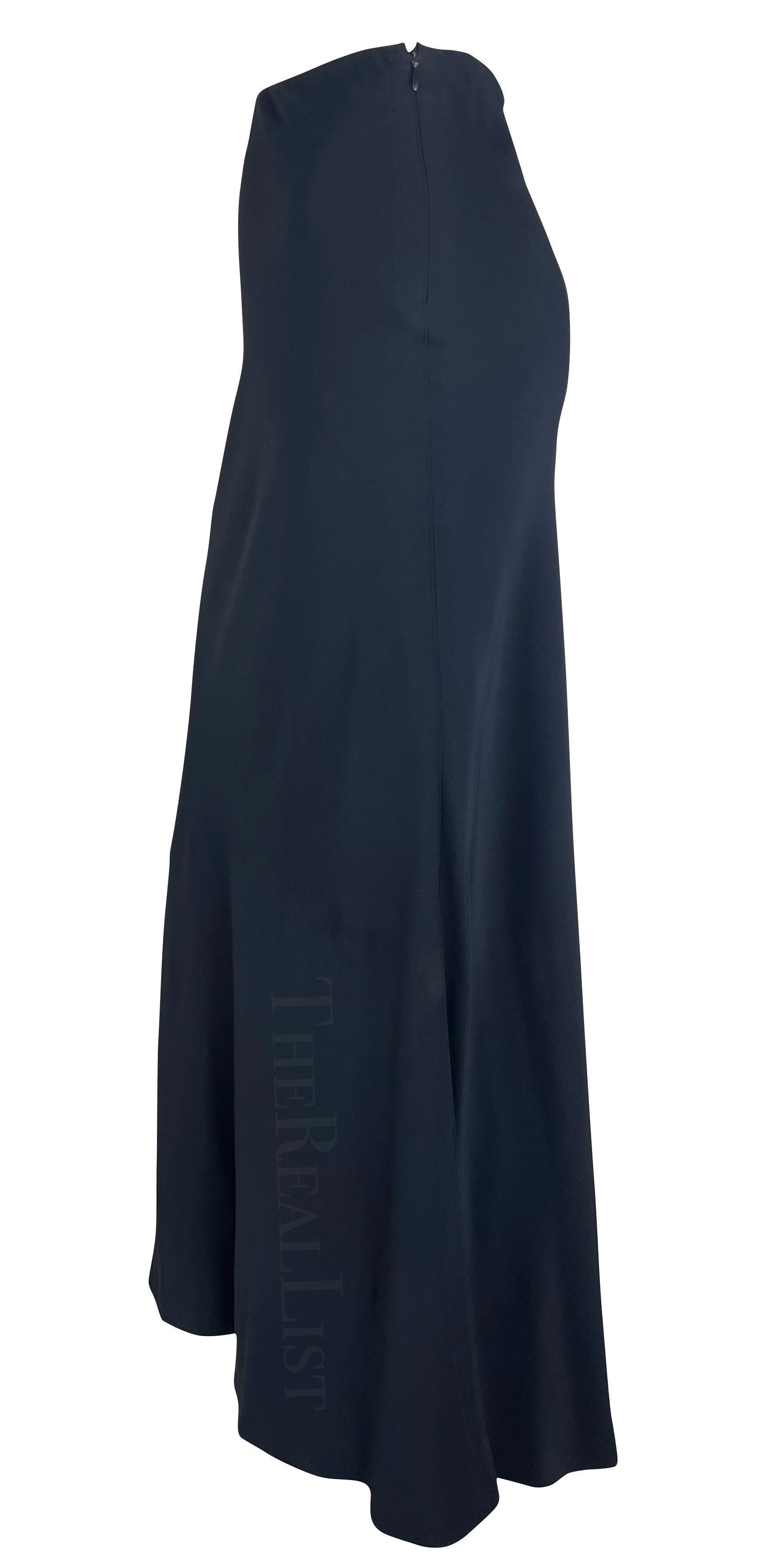 Noir NWT S/S 1996 Gucci by Tom Ford Navy Bodycon Stretch Maxi Skirt en vente