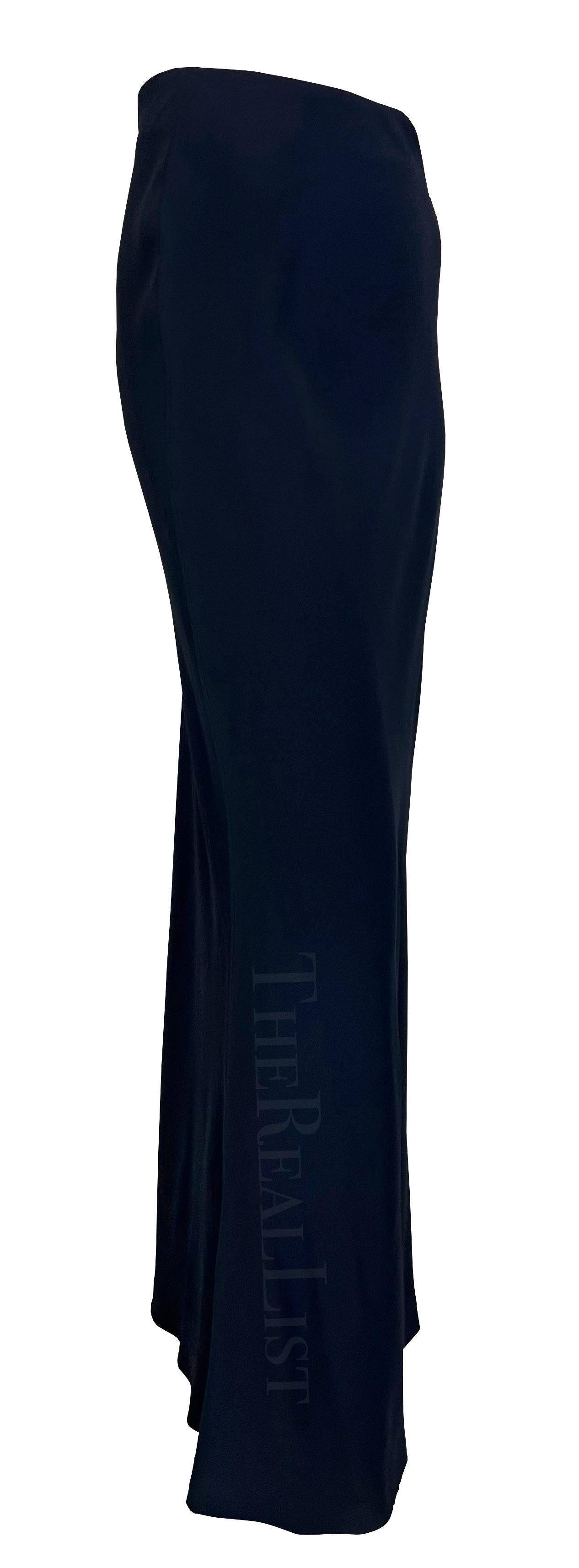 NWT S/S 1996 Gucci by Tom Ford Navy Bodycon Stretch Maxi Skirt For Sale 3