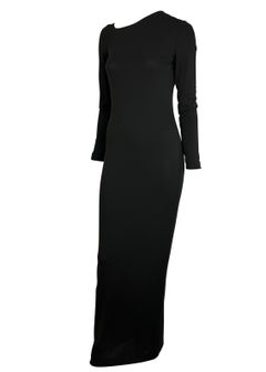 NWT S/S 1998 Gucci by Tom Ford Asymmetric Neckline Black Jersey Stretch Gown