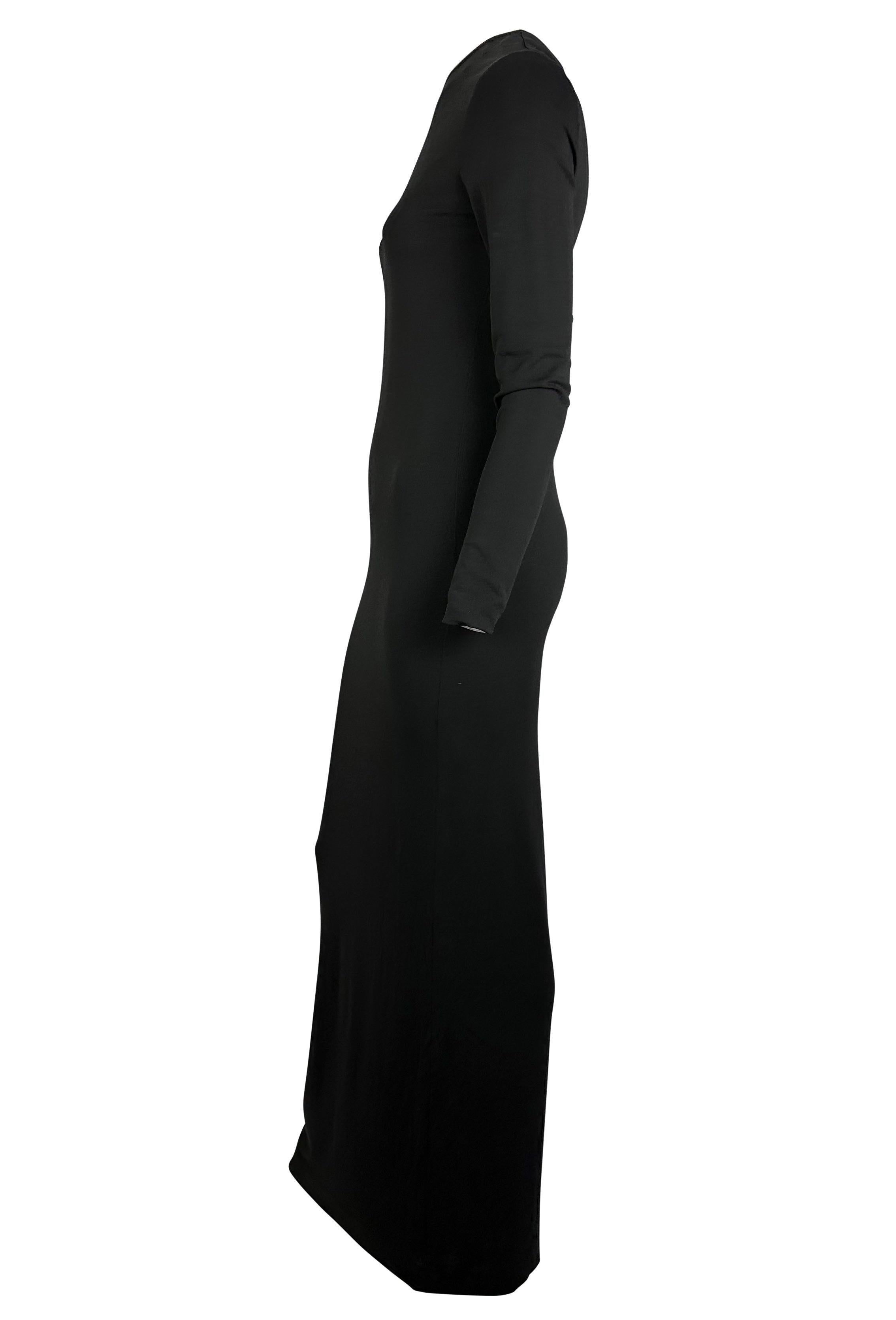 Noir NWT S/S 1998 Gucci by Tom Ford for Gucci Robe stretch en jersey noir à encolure asymétrique en vente