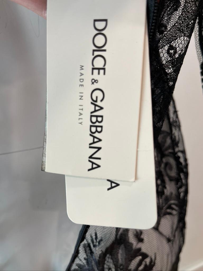 NWT S/S 1999 DOLCE & GABBANA Sheer Patent Lace Dress 2