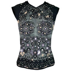 NWT S/S 1999 Gucci by Tom Ford Runway Mirror Embellished Backless Top