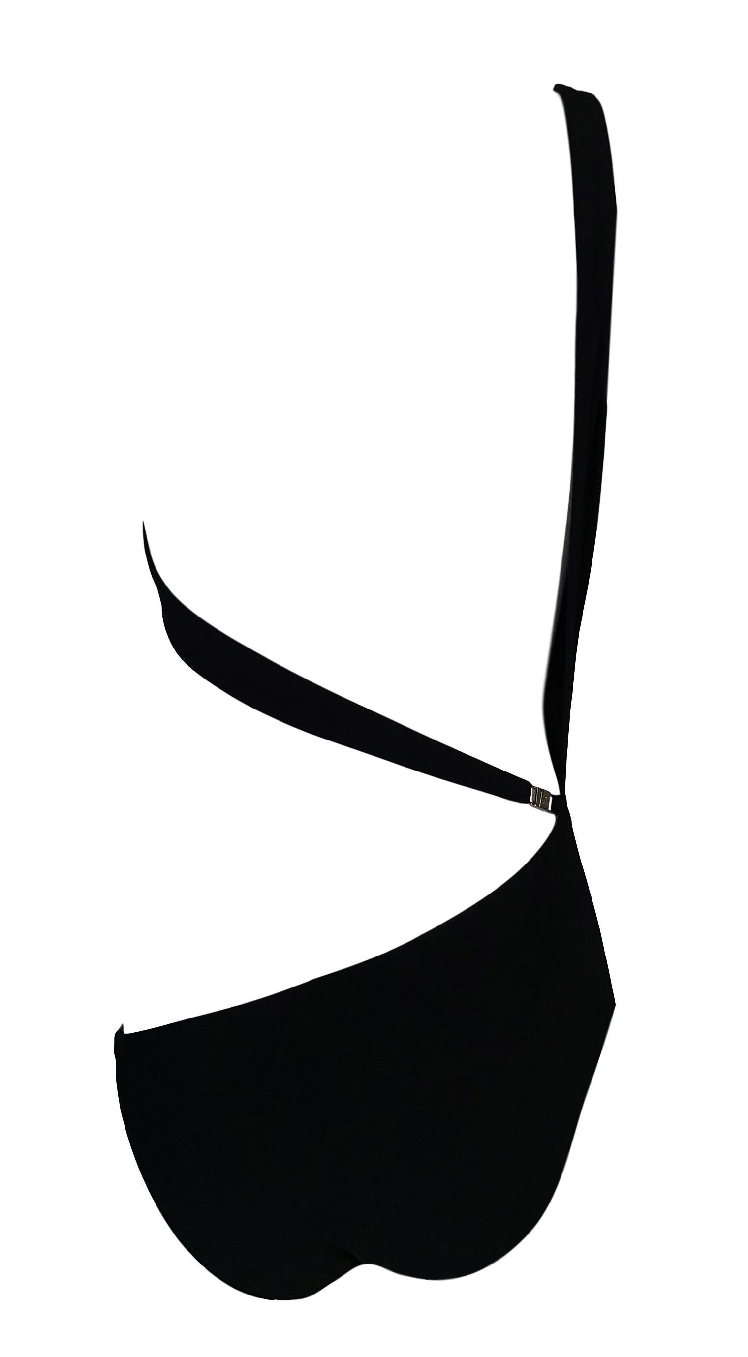 NWT S/S 2000 Gucci by Tom Ford Black Cut-Out Monokini Swimsuit In New Condition In Yukon, OK