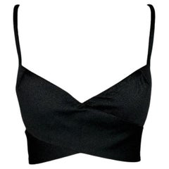 NWT S/S 2001 Gucci Tom Ford Runway Black Crop Top Bustier